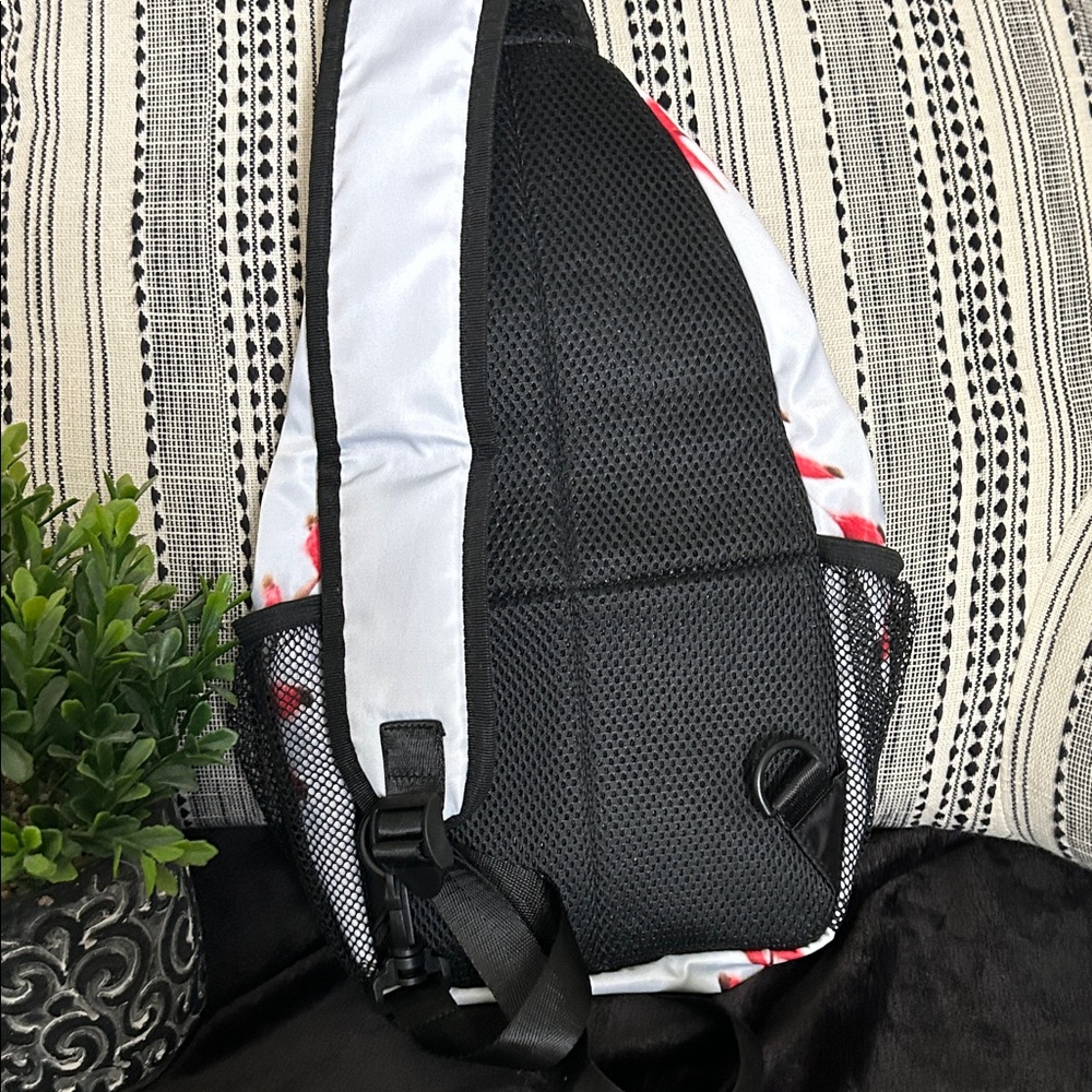 Baseball White and Red Sling Bag - Picture 2 of 8